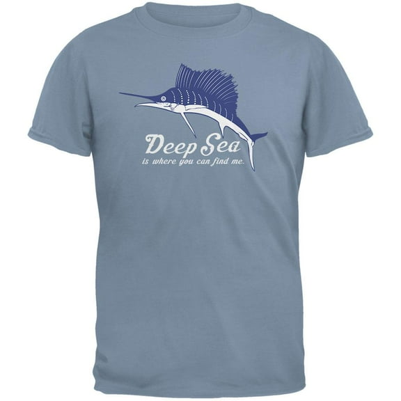 Deep Sea Mens T Shirt Blue X-LG