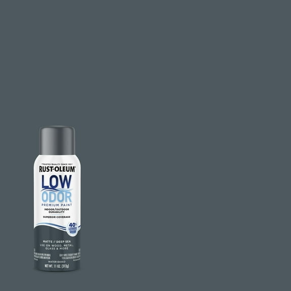 Deep Sea, Rust-Oleum Low Odor Premium Matte Spray Paint- 11 oz