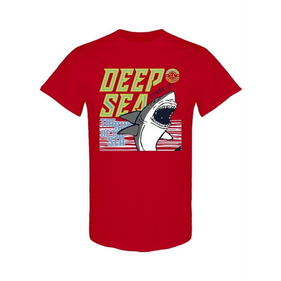Deep Sea Shark Design T-Shirt Men -Image by Shutterstock, Male Medium