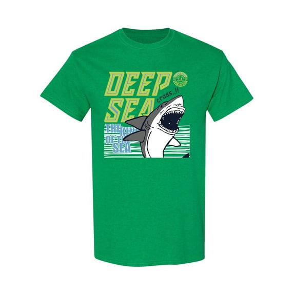 Deep Sea Shark Design T-Shirt Men -Image by Shutterstock, Male Medium