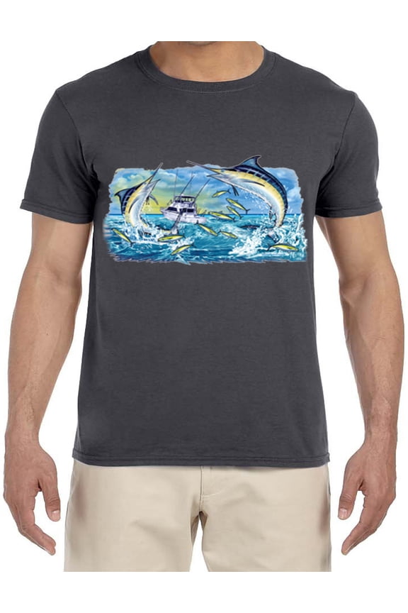 Deep Sea Sport Fishing Gear Accessories T-shirt Mens Graphic Tees Clothing Apparel