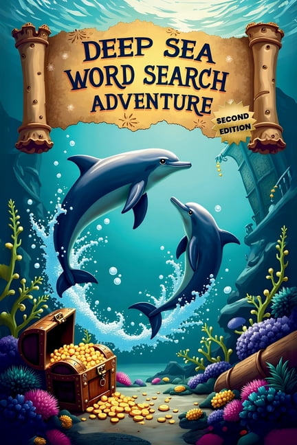 Deep Sea Word Search Adventure (Second Edition): 50 Exciting Puzzles for Ocean Animal Lovers plus 10 Bonus Coloring Page, (Paperback)