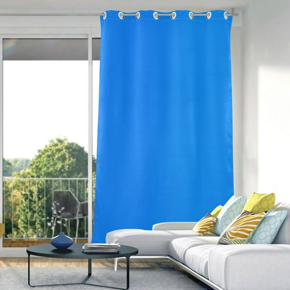 Deep Sky Blue Blackout Curtains 84"x52" Thermal Insulated Curtain 1 Panel