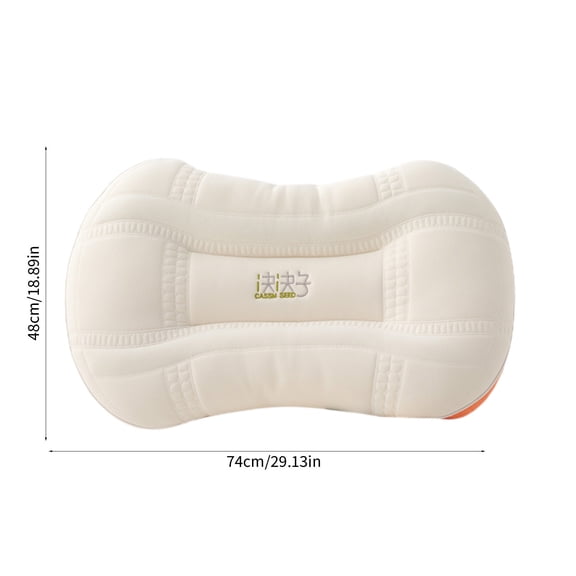 Deep Sleep Beauty Pillow for Back Sleepers, Low Profile Flat Pillow-Beauty Sleep & Comfortable Support(Orange)