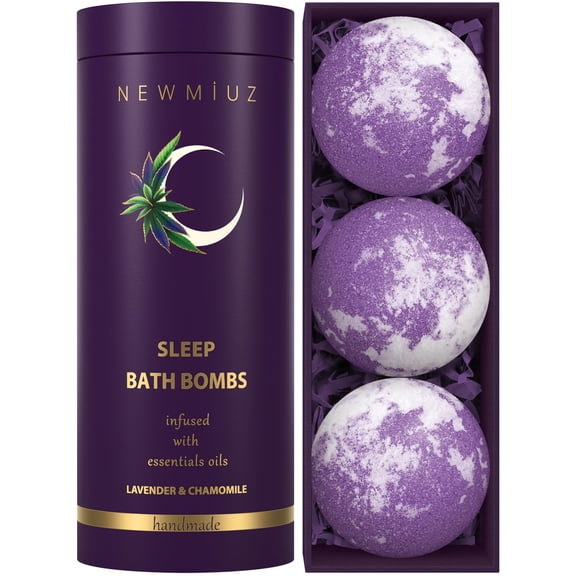 Deep Sleep Bubble Bath Bombs Infused with Lavender Chamomile Essential Oils Moisturizing Bath for Dry Skin and Relaxation Self Care Gift for Women