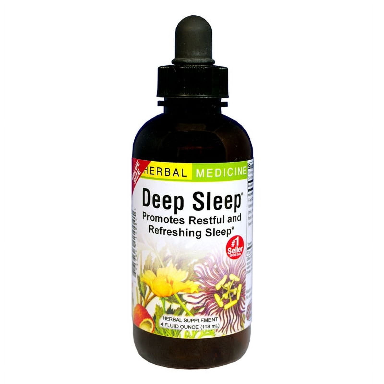 Deep Sleep Herbal Supplement, Non-Habit Forming, 4oz Liquid Extract ...