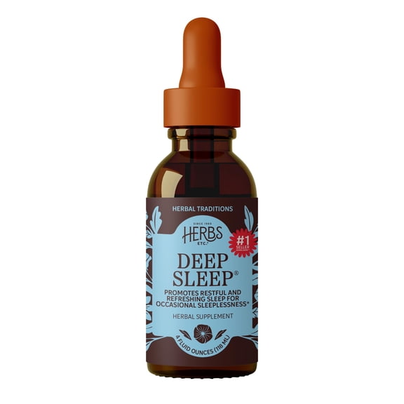 Herbs, Etc. Deep Sleep Classic Liquid Extract, Melatonin-Free, 4 fl oz (157 Servings)