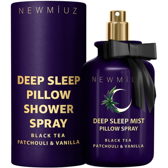 Deep Sleep Pillow Spray Natural Aromatherapy Mist for Sleep Relaxation Calming Stress Relief Patchouli Black Tea Vanilla Essential Oils Self Care Gift