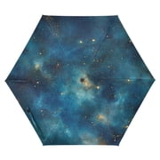 Deep Space Nebula Folding Umbrella UV50+ Waterproof Sun Protection Auto Open Close Compact Fiberglass Frame