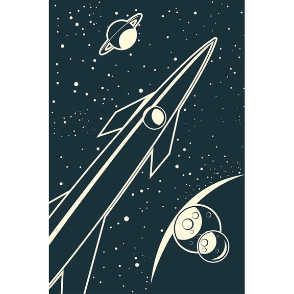 "Deep Space" Painting Print on Wrapped Canvas