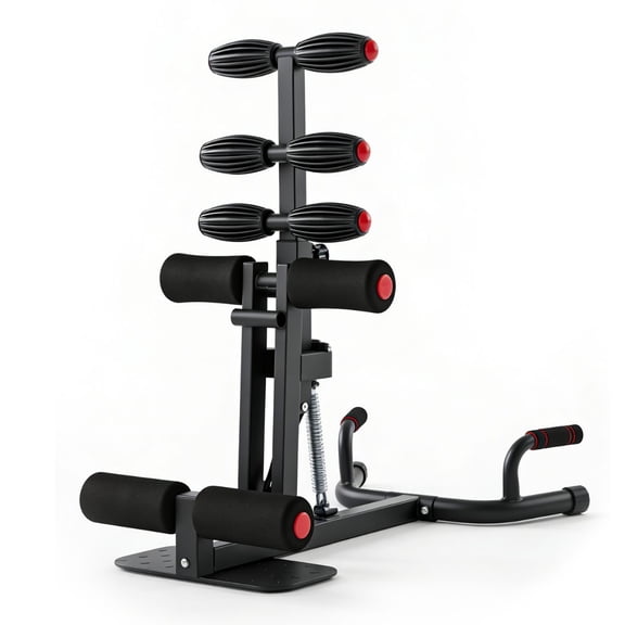 Deep Squat Machine For Home Gym, All-in-One Equipment, Adjustable For Glutes & Legs, Easy Assembly, 32.9x22.4x36.6 In, 300 Lbs, Red