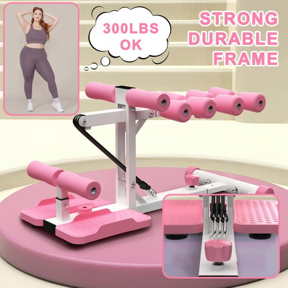 Deep Squat Machine for Home Pink Glutes Trainer Machine with Resistance Bands Squat Assist Trainer for Core & Legs Workout Ideal for Home Gym Apartment & Office