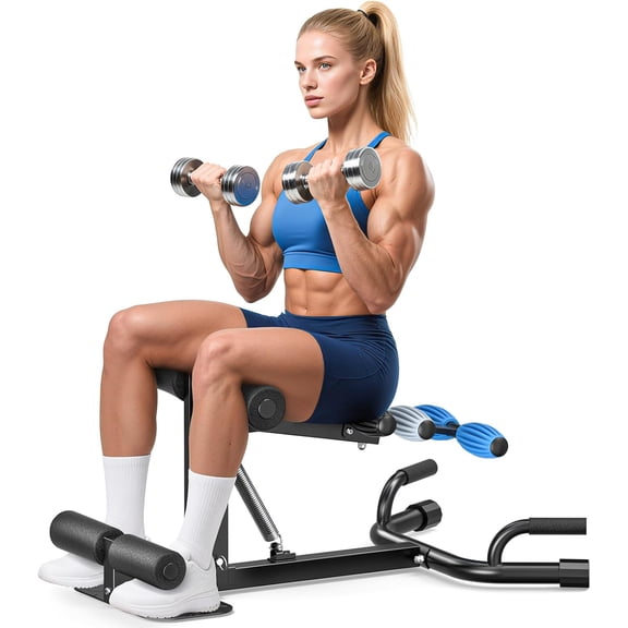 Deep Squat Machine for Women, Adjustable Glutes Trainer Machine, Core & Abs for Low Impact Lower Body Workouts, Easy to Assemble Home Gym Push-Up Exercises, 350Lbs Weight Capacity