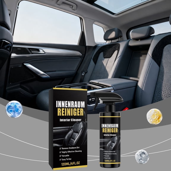 Deep Stain Erasing Interior Cleaning Spray, Faded Trim Gloss Restoring Polishing Mist, Trigger Spray Care Kit for Auto Cabin Dashboard and Inner Surface Refreshing