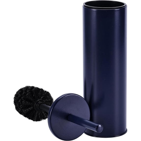 Deep & Sturdy Toilet Bowl Brush with Holder - Durable Scrubbing - Toilet Cleaners - Household Essentials - Bathroom Cleaner - Cleaning Supplies - Household Supplies, Matte Navy