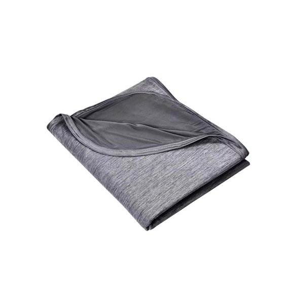 Deep Summer Cooling Blanket - Breathable Nylon & Microfiber Throw with Quick Heat Dissipation, Soft, Hypoallergenic, Ideal for Hot Weather Rest,Dark Gray