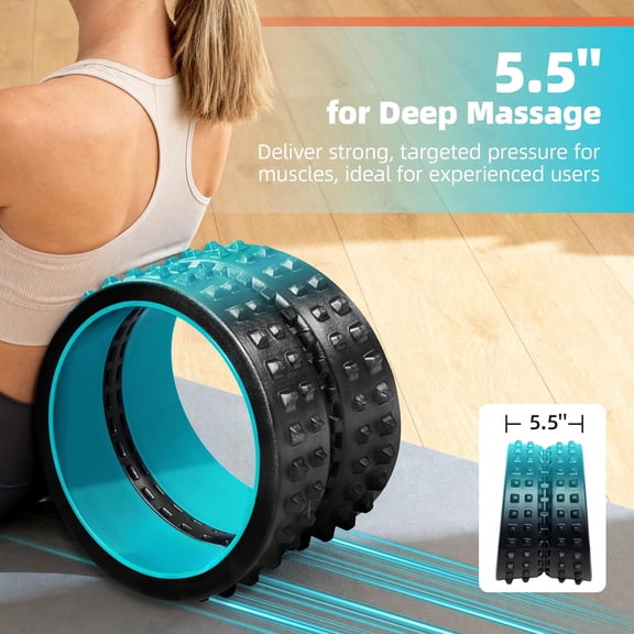 Deep Tissue Back Roller for Home Physical Therapy, Ergonomic Foam Design, Eases Muscle Tension & Improves Flexibility for Active Adults