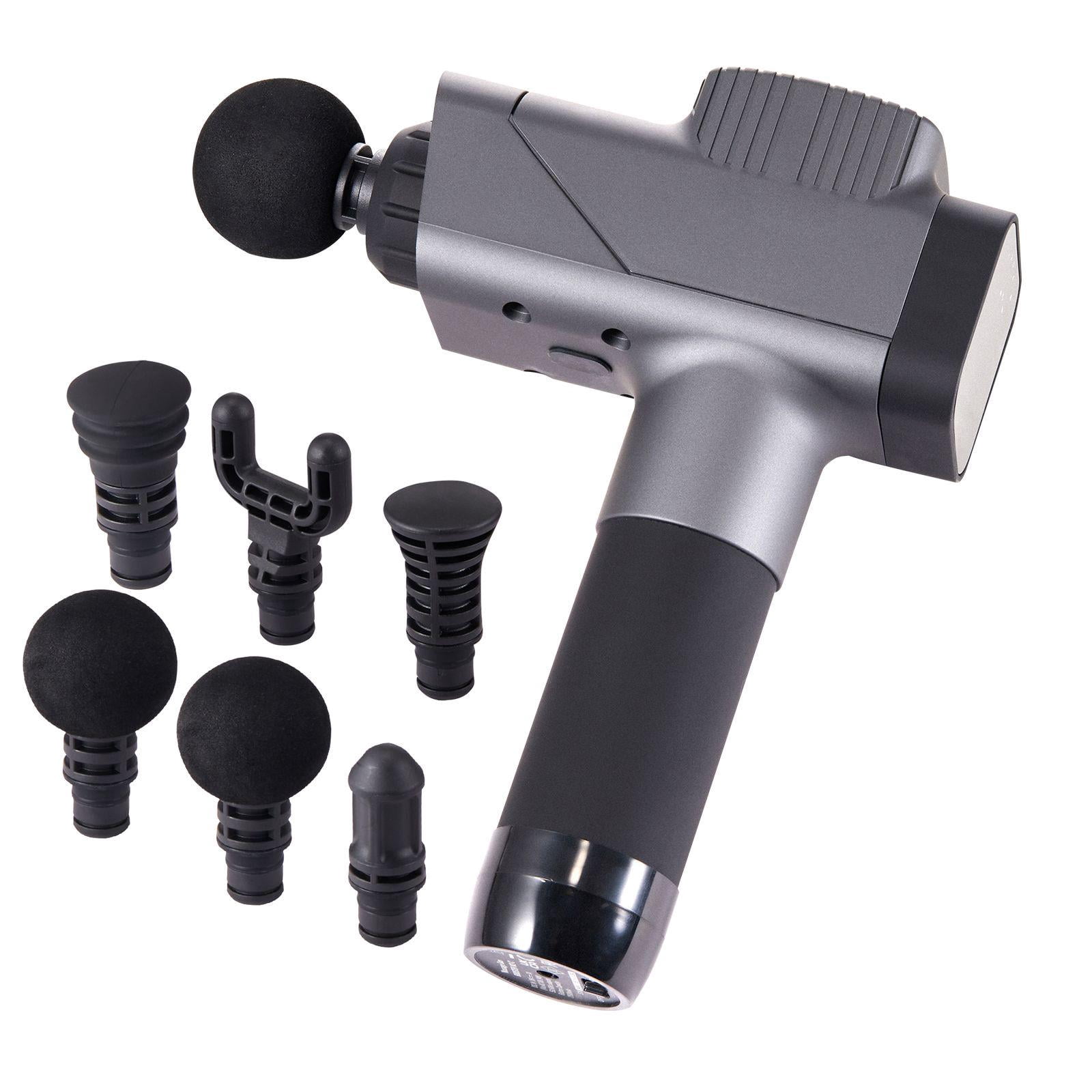 Deep Tissue Massage Gun with 8 Speeds 6 Heads 16V 2500mAh Battery Handheld Percussion Muscle Massager for Athletes Pain Relief Muscle Relaxation