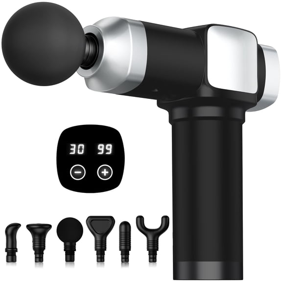 Deep Tissue Massage  Portable Percussion Electric For Handheld Massagers With 30 Speeds & 6 Attachments And Neck Gifts Men Women