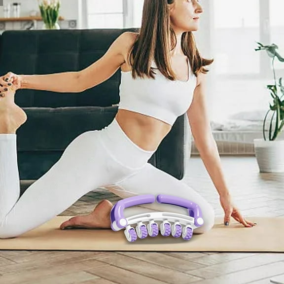 Ring Roller Massage Leg Clamp 360° Rotation Deep Tissue Muscle Relaxation Portable Yoga Exercise Tool for Waist Back Neck Fascia Release