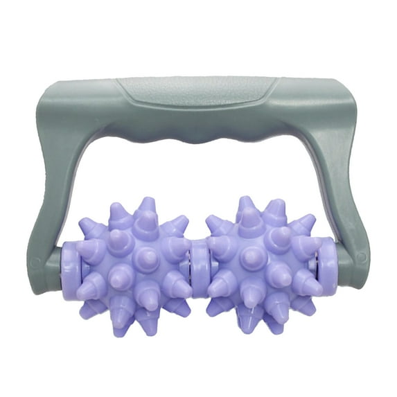 Deep Tissue Massage Roller – Handheld Anti-Cellulite Massager with 2 Spiky Balls for Fascia Release, Muscle Recovery & Pain Relief – Portable Body Massage Tool for Legs, Arms & Back