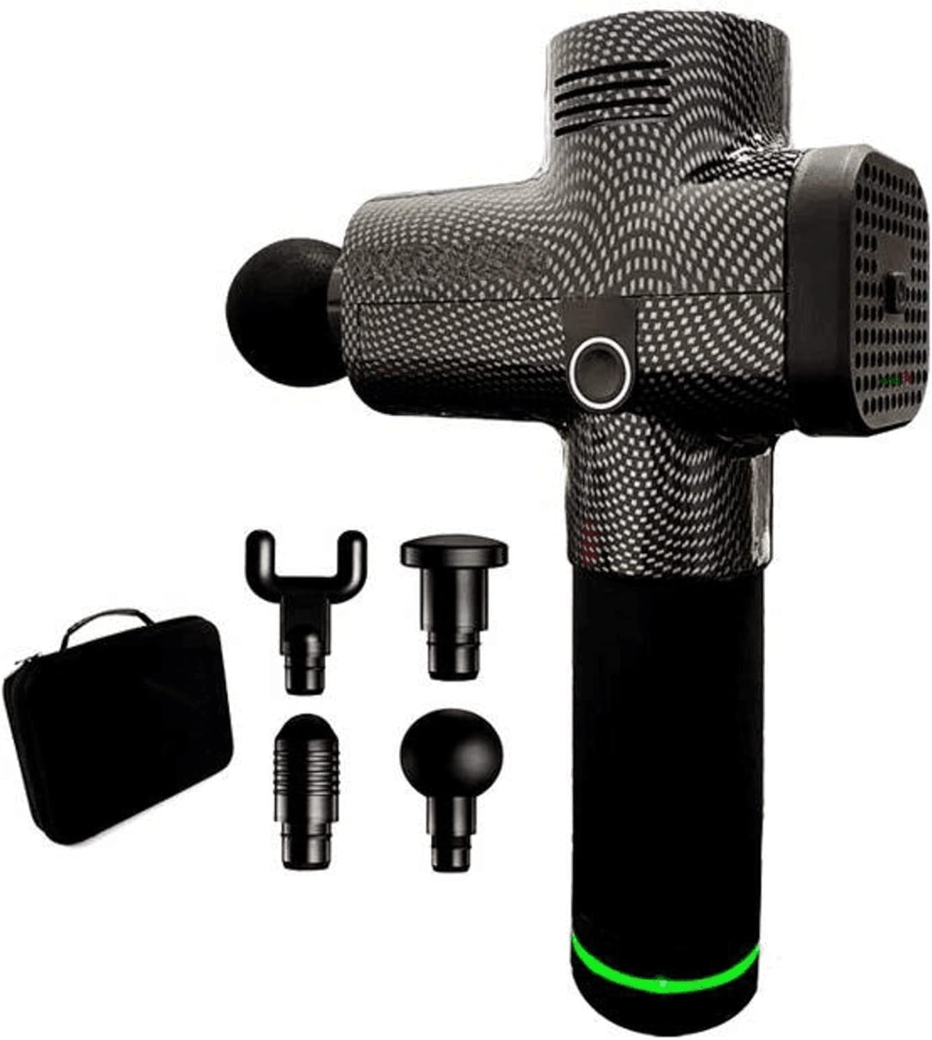 Deep Tissue Percussion Massage Gun, Professional Handheld Muscle Massager with 4 Heads & 20 Speeds for Full Body Relaxation