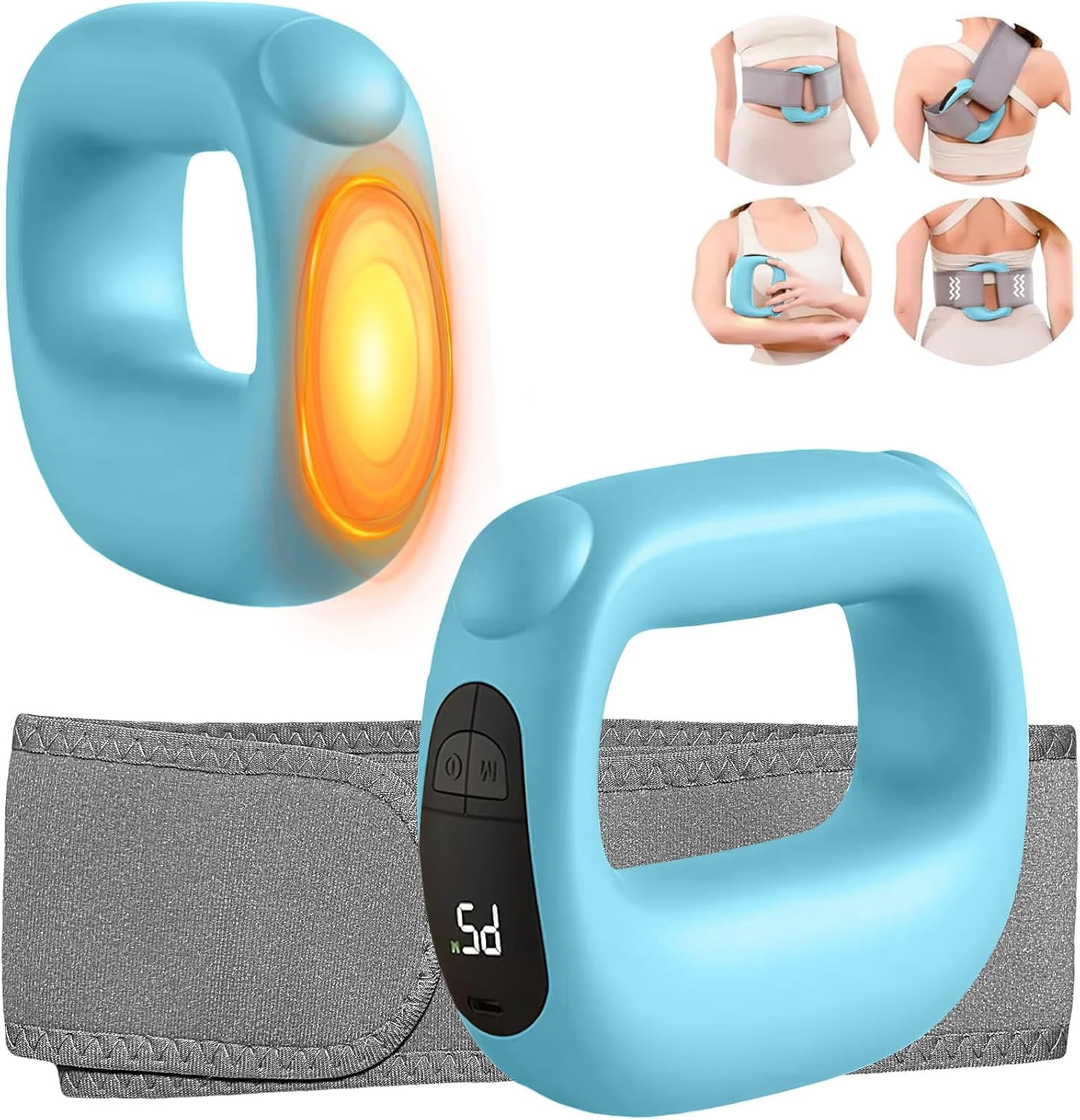 Deep Tissue Percussion Muscle Massage Gun: with Heat, Adjustable