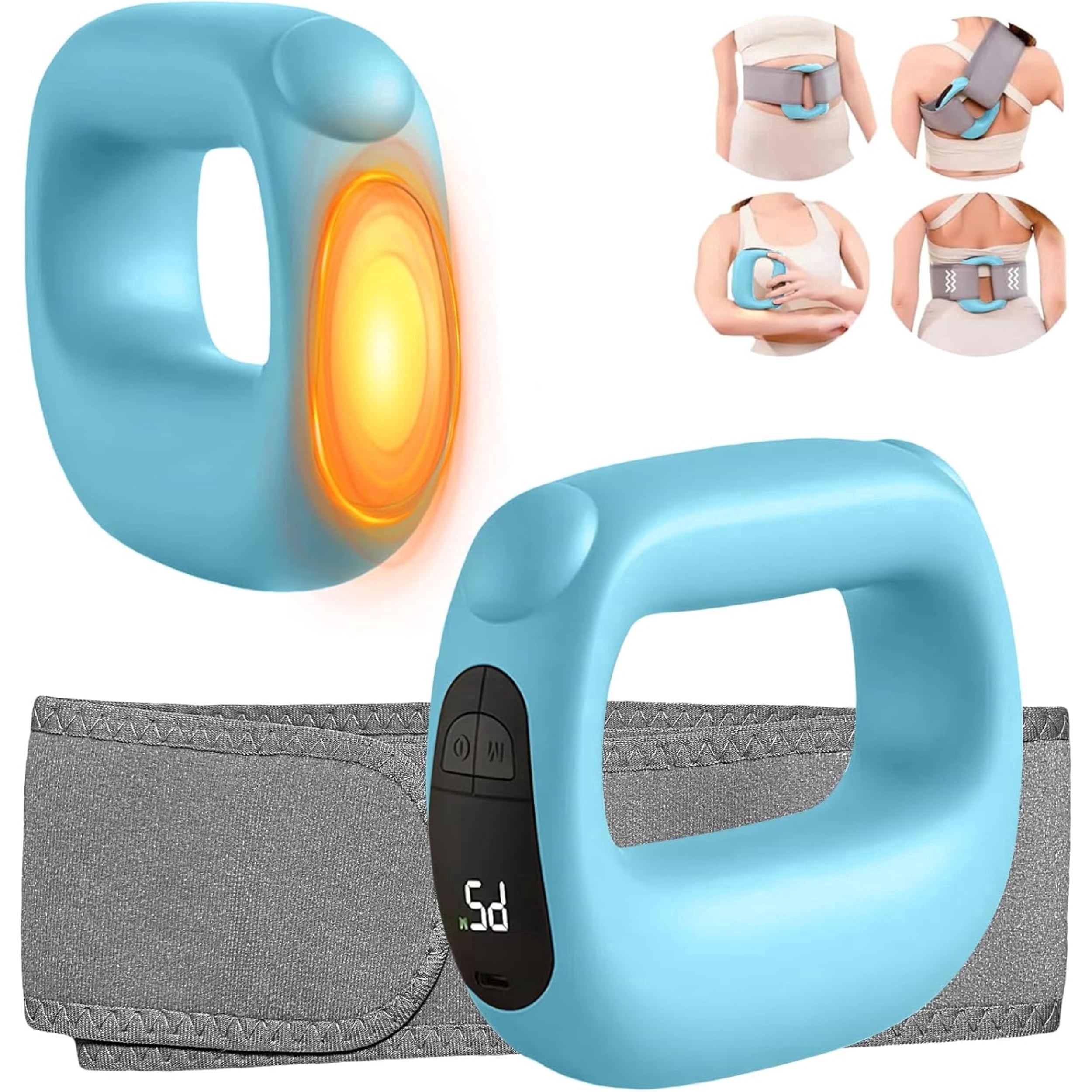 Blue Portable Deep Tissue Massager | 6-Speed & 4 Heads & 15-Min Timer｜Professional Muscle Recovery, Anytime Anywhere main image 0