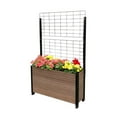 thumbnail image 1 of Deep Trough Planter w/ Trellis Brown, 1 of 5