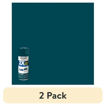 (2 pack) Deep Turquoise, Rust-Oleum American Accents 2X Ultra Cover Gloss Spray Paint- 12 oz