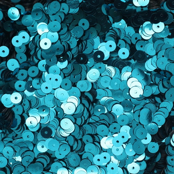Deep Turquoise Teal Sequins 5mm Shiny Metallic Made in USA