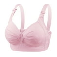 thumbnail image 1 of Deep V Bra Women Pullover Bra Feature V-Neck T-Shirt Bra Style W-870 Pinks-a 3XL, 1 of 4