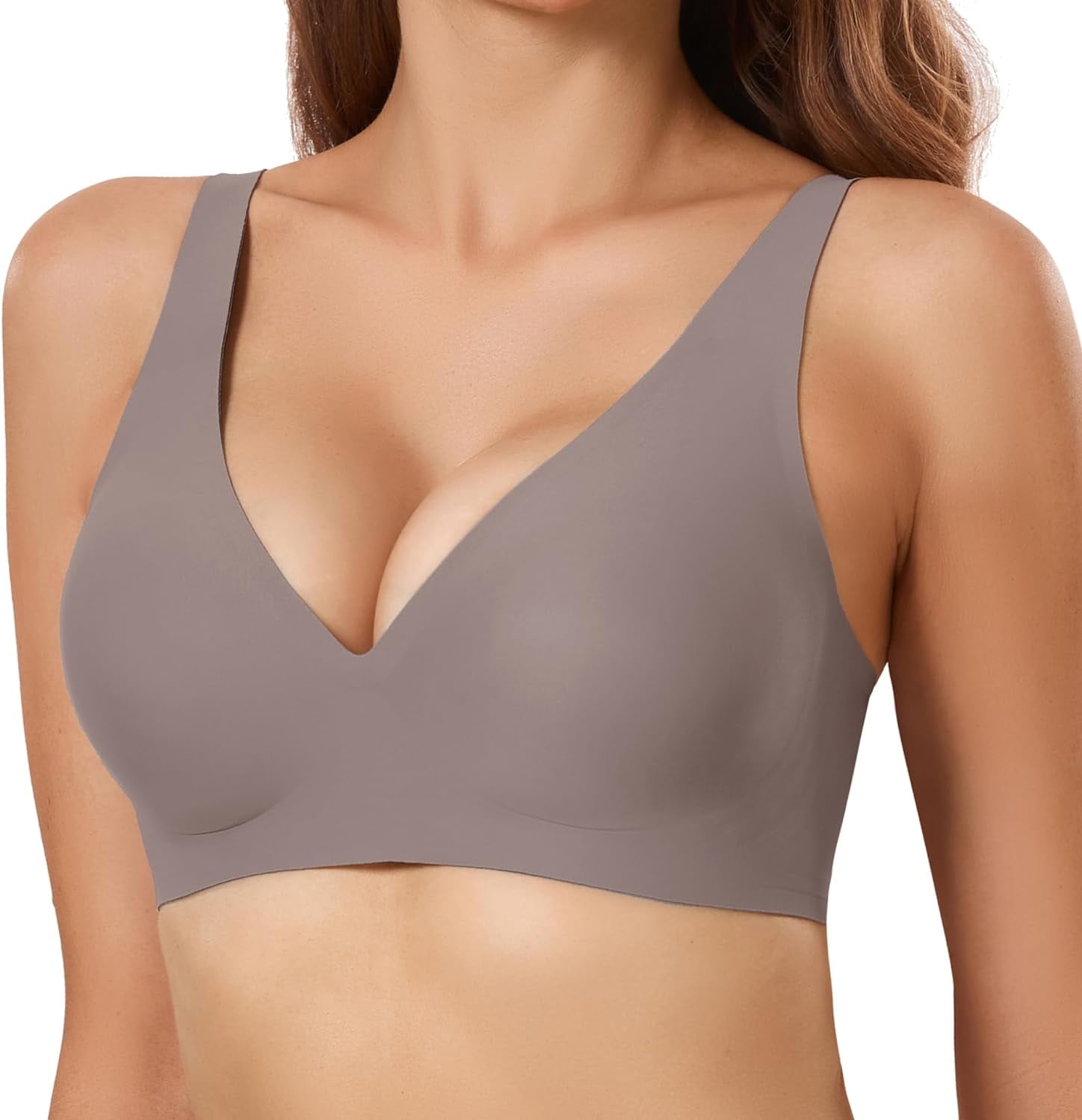 Deep V Bras for Women No Underwire Comfort Wireless Bralettes