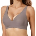 Deep V Bras for Women No Underwire Comfort Wireless Bralettes Adjustable Seamless Plunge Bra