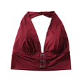 thumbnail image 1 of Deep V‑Neck Backless Bra for Women Front Clasp Crop‑Top Style Summer Undergarment, 1 of 7