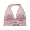 thumbnail image 1 of Deep V‑Neck Backless Bra for Women Front Clasp Crop‑Top Style Summer Undergarment, 1 of 7