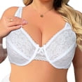 thumbnail image 1 of Deep‑V Sheer Lace Bra for Women Bow‑Knot Decor Sheer Lightweight Casual‑Date Undergarment, 1 of 5