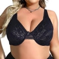 thumbnail image 1 of Deep‑V Sheer Lace Bra for Women Bow‑Knot Decor Sheer Lightweight Casual‑Date Undergarment, 1 of 7