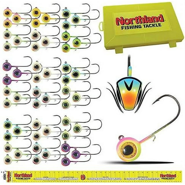 DeepVee Jig Kit 54pc Walleye Jig Kit Assorted Sizes Colors