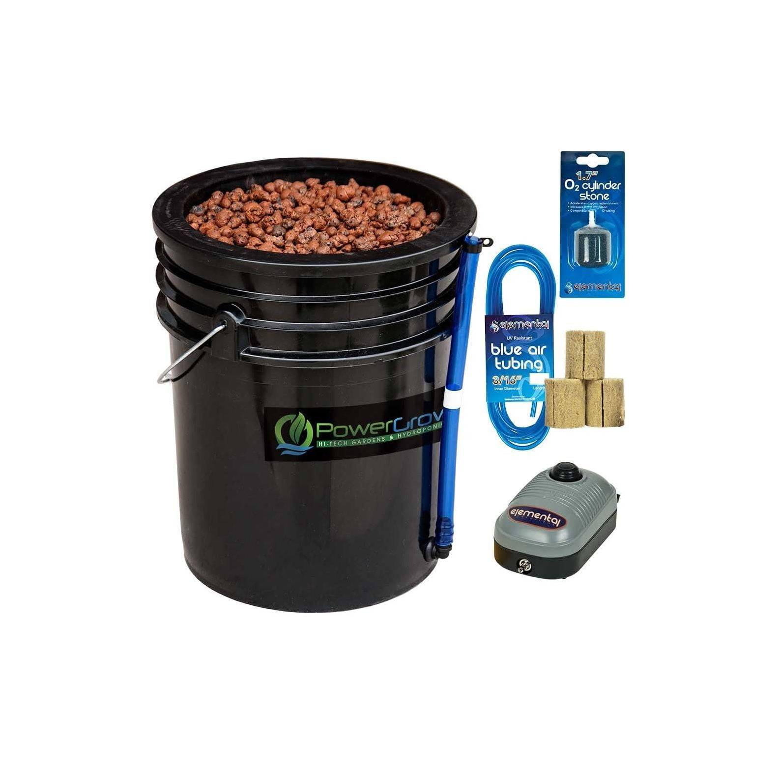 Deep Water Culture (DWC) Hydroponic Bucket Kit 5 Gallon, 10 inch