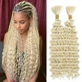 thumbnail image 1 of Deep Wave Bulk Braiding Hair for Boho Braids 18 Inch 2 Bundles 130g Curly Boho Hair for Braiding No Weft Wet and Wavy Hair Extensions, 1 of 1