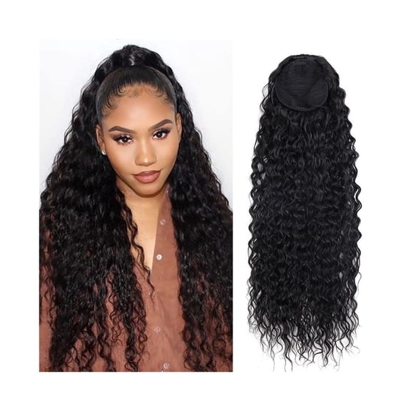 Deep Wave Drawstring Ponytail for Black Women 10-26 Inch Human Hair Ponytail Extension Wave Curly Brazilian Virgin Hair Clip In Hair Extensions
