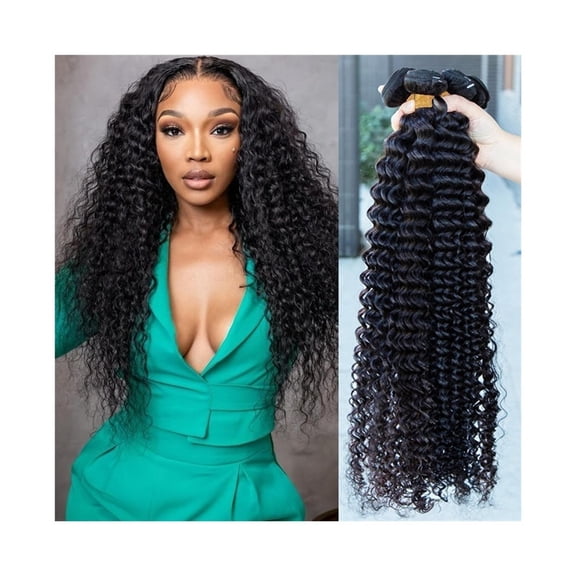Deep Wave Human Hair Bundles Brazilian Curly Remy Hair Weave 1 3 Bundles Double Weft Unprocessed Wet and Wavy Hair Extensions