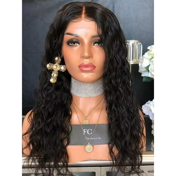 Deep Wave Lace Front Wig, Human Hair, 180 Density, HD Full Lace Front Wig, Curly Human Hair Wig with Baby Hair for Women