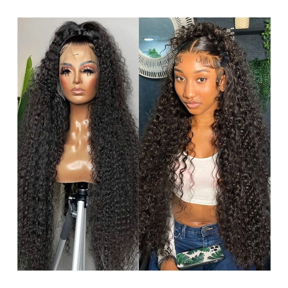 Deep Wave Lace Wig Glueless 360 Lace Front Wigs Long Wave Curly 13x4 Human Hair Lace Frontal Wigs Brazilian Remy Hair Curly 4x4 Lace Wigs for Women
