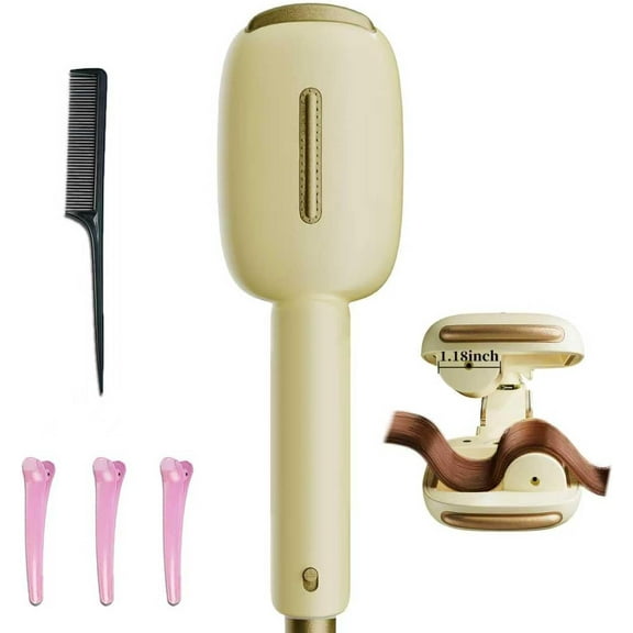 Deep Waver for Beachy & Mermaid Hair, 3 Barrel Ceramic Crimping Iron with Adjustable Heat & Anti-Frizz Technology, Fast Styling Tool for All Hair Types