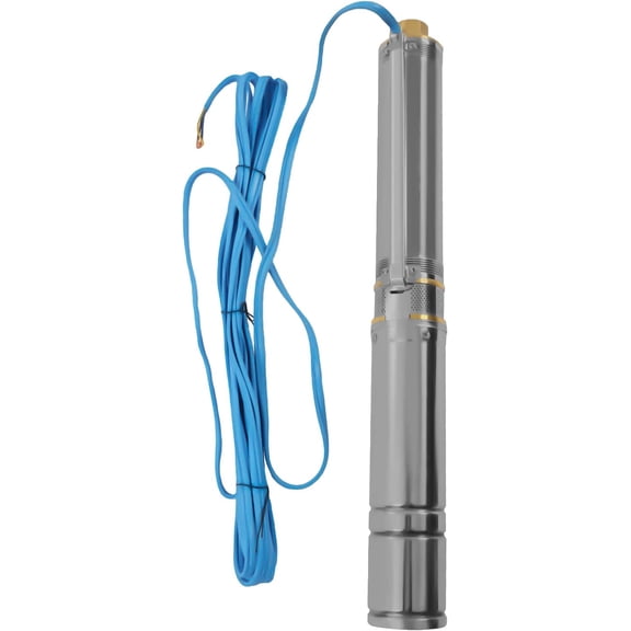 Deep Well Pump, 1100W 110V Stainless Steel Submersible Well Water Pump, 5.6M/H Max Flow, 1.5HP Electric Water Pump Deep Well Submersible Pump for Garden, Home or Farm Irrigation