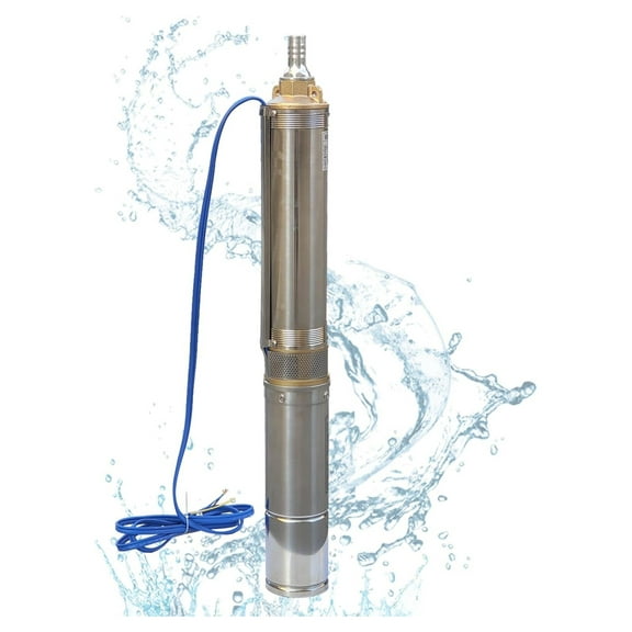 Deep Well Submersible Pump 1HP 33GPM, 4" Stainless Steel Bore Pump with 9.8ft Cord  Industrial, Irrigation, Home Use