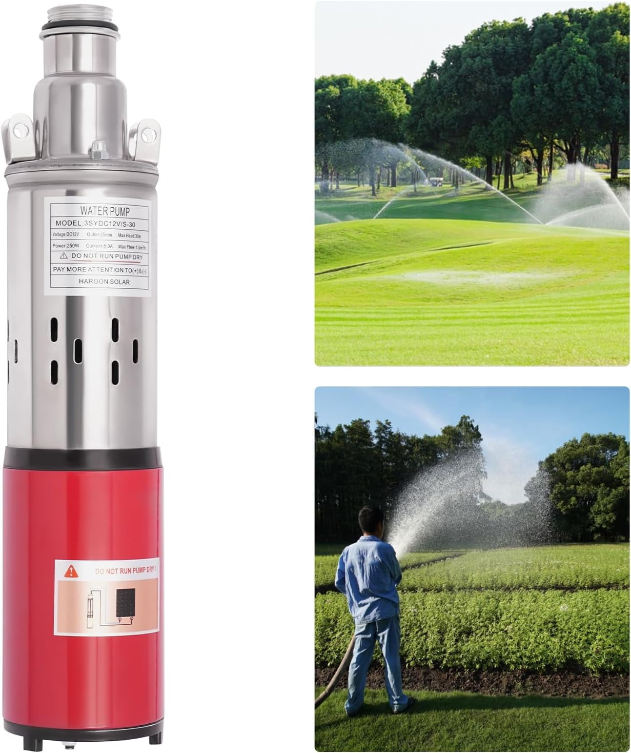 Deep Well Submersible Pump DC 12V 250W Deep Well Water Pump, Deep Well ...