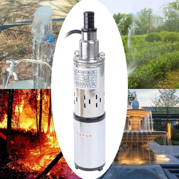 Deep Well Submersible Pump DC 48V 280W Electric Solar Powered Water Pump, 4.2 GPM Flow, 197ft Lift, Farm Ranch Irrigation Submersible Bore Hole Deep Well Pump